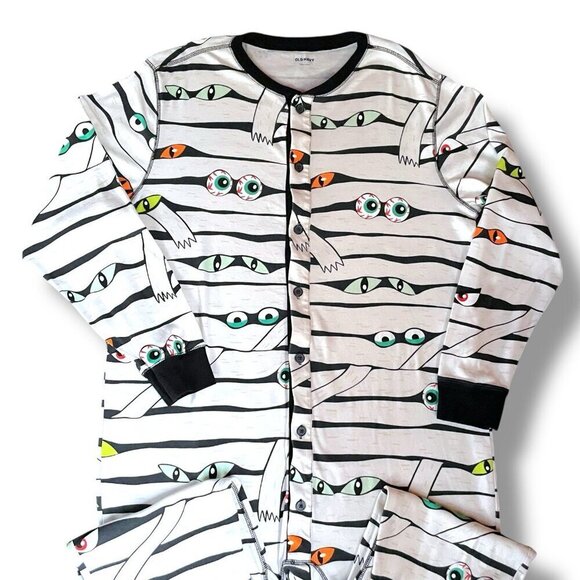 Old Navy Halloween Pajamas Sz Small Matching Family Glow in the Dark Mummy Eyes - Picture 11 of 15